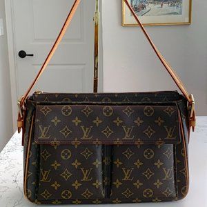 Louis Vuitton Vive Cite GM Handbag Shoulder Bag Monogram Authentic LV